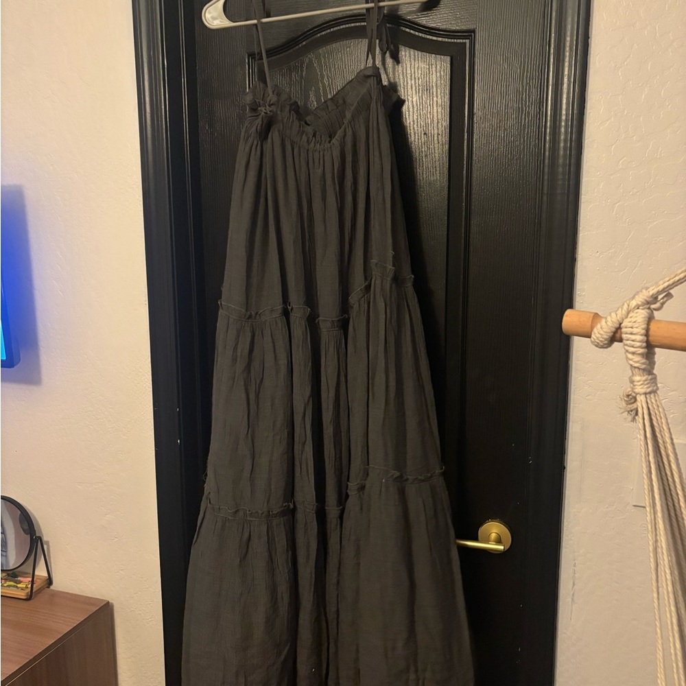 Elegant Grey Midi Dress OR Maxi Skirt